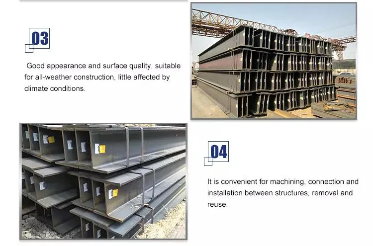 Building Structure ASTM A36 Carbon Steel H Beam Section High-Quality S20c H Structural Steel Hot-Rolled Welding Profile